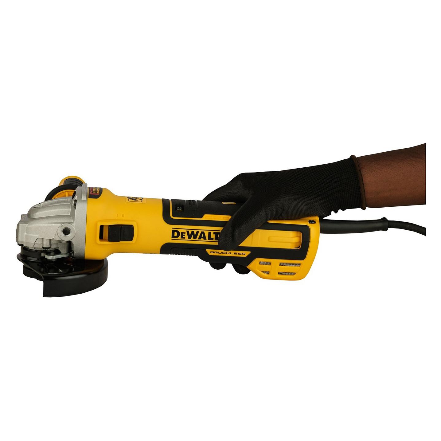 Grirëse Këndore DeWALT DWE4347-QS, 1700W, Brushless, 125mm, 10500rpm, M14, 2.3kg - Zezë/Verdhë - 11