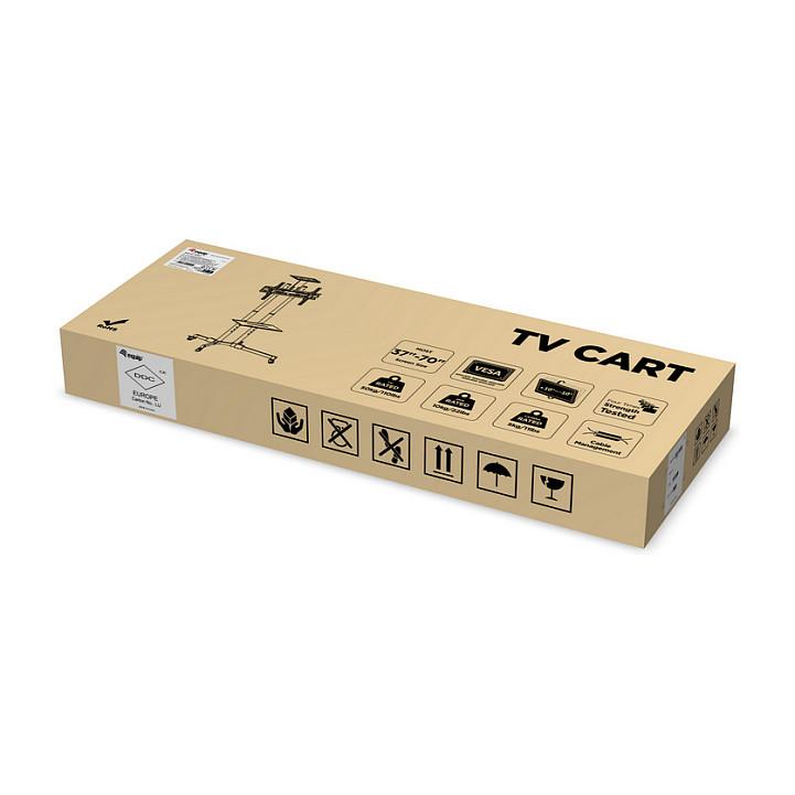 Mbajtëse për TV Equip 650603 , 37–75" , deri 50kg , Karrocë Mobile , e rregullueshme , VESA 100x200–600x400 - Zezë - 6
