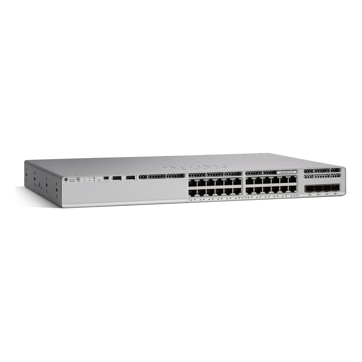 Switch Cisco Catalyst C9200L-24P-4X-E, 24x Gigabit Ethernet PoE+, 4x SFP+ 10Gbps, Network Essentials, Layer 3 Managed, Rackmount 1U - Hiri - 2