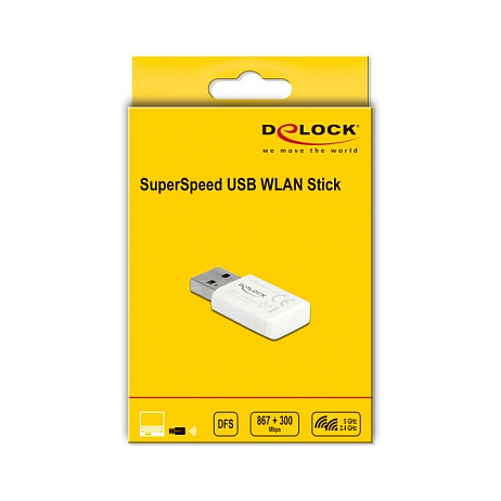 Adapter Wi-Fi DeLOCK 12770 / USB 3.2 Gen 1 / Wi-Fi 5 / Dual-Band / 867 + 300Mbps – Bardhë - 5