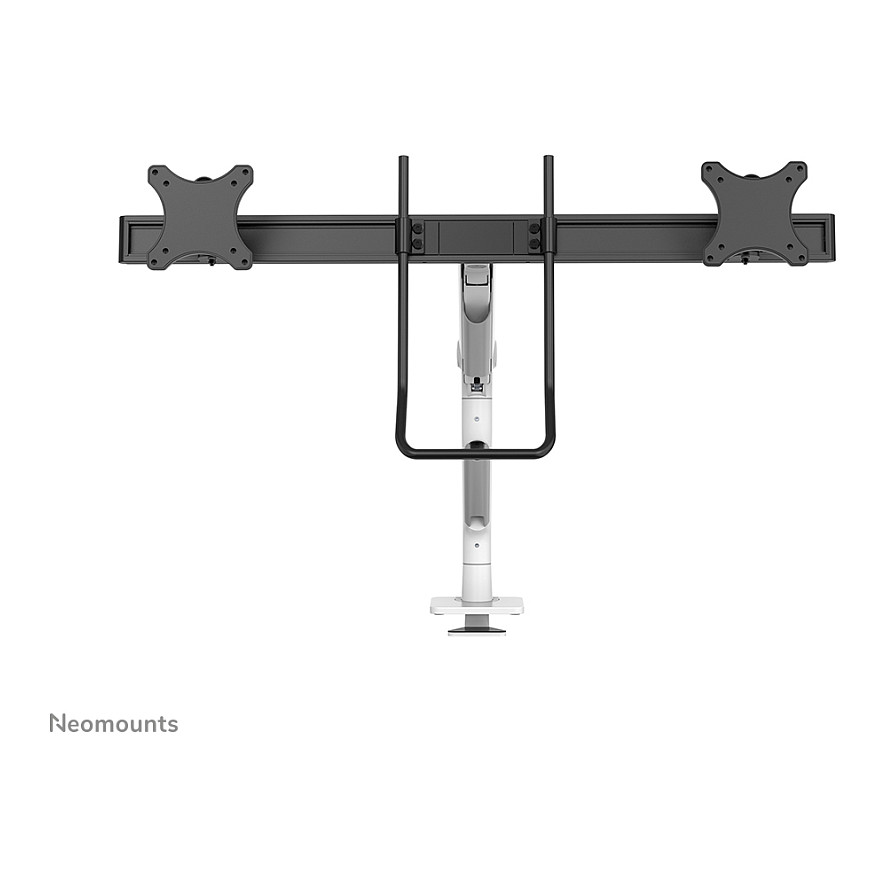Mbajtëse për Monitor Neomounts / 2 Monitorë / 17"-32" / 8kg për Monitor / VESA 75x75-100x100 / Full Motion / Gas Spring / Tavolinë - Bardhë - 4