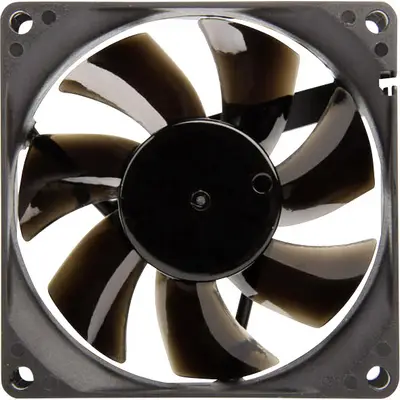 Ftohës për Kasë Noiseblocker BlackSilent Pro Fan P-P / 80mm / 25mm / 500-2000 RPM / PWM / 18-54 m³/h / 1.55 mmH₂O / 3.8-18.1 dBA – Zezë