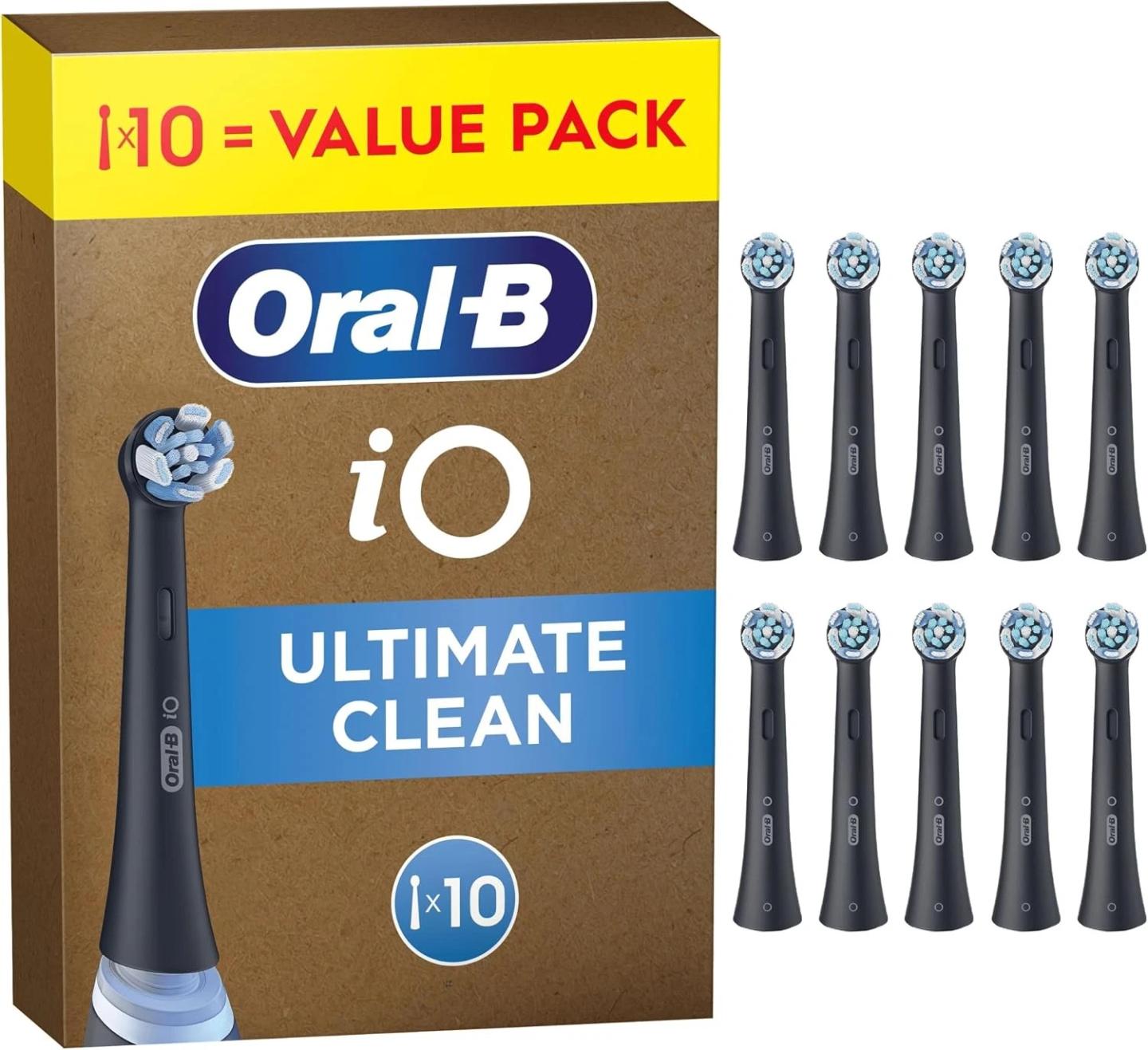 Koka Zëvendësuese për Furçë Dhëmbësh Oral-B iO Ultimate Clean, Set me 10 Copë – Zezë