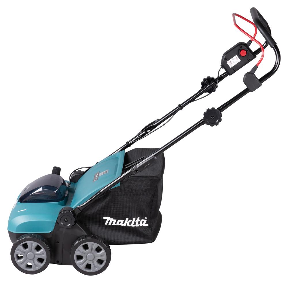 Vertikulator me Bateri Makita DUV320Z, 18V, Gjerësi Pune 320mm, Thellësi Pune -8 deri +4mm, Shportë 30L - Blu/Zezë - 2