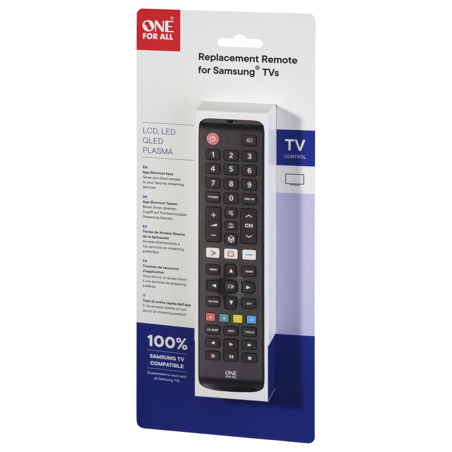 Telekomandë One For All URC4910, për TV Samsung, IR, 3, Funksion Mësimi - Zezë - 3