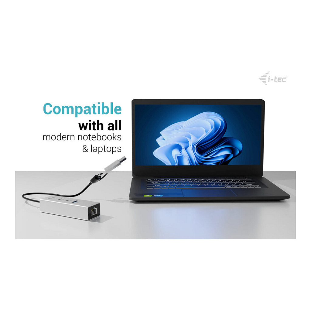 Hub i-tec CAMETALG325HUB / 2x USB-C / 1x USB-A / 2.5GbE – Argjend - 6