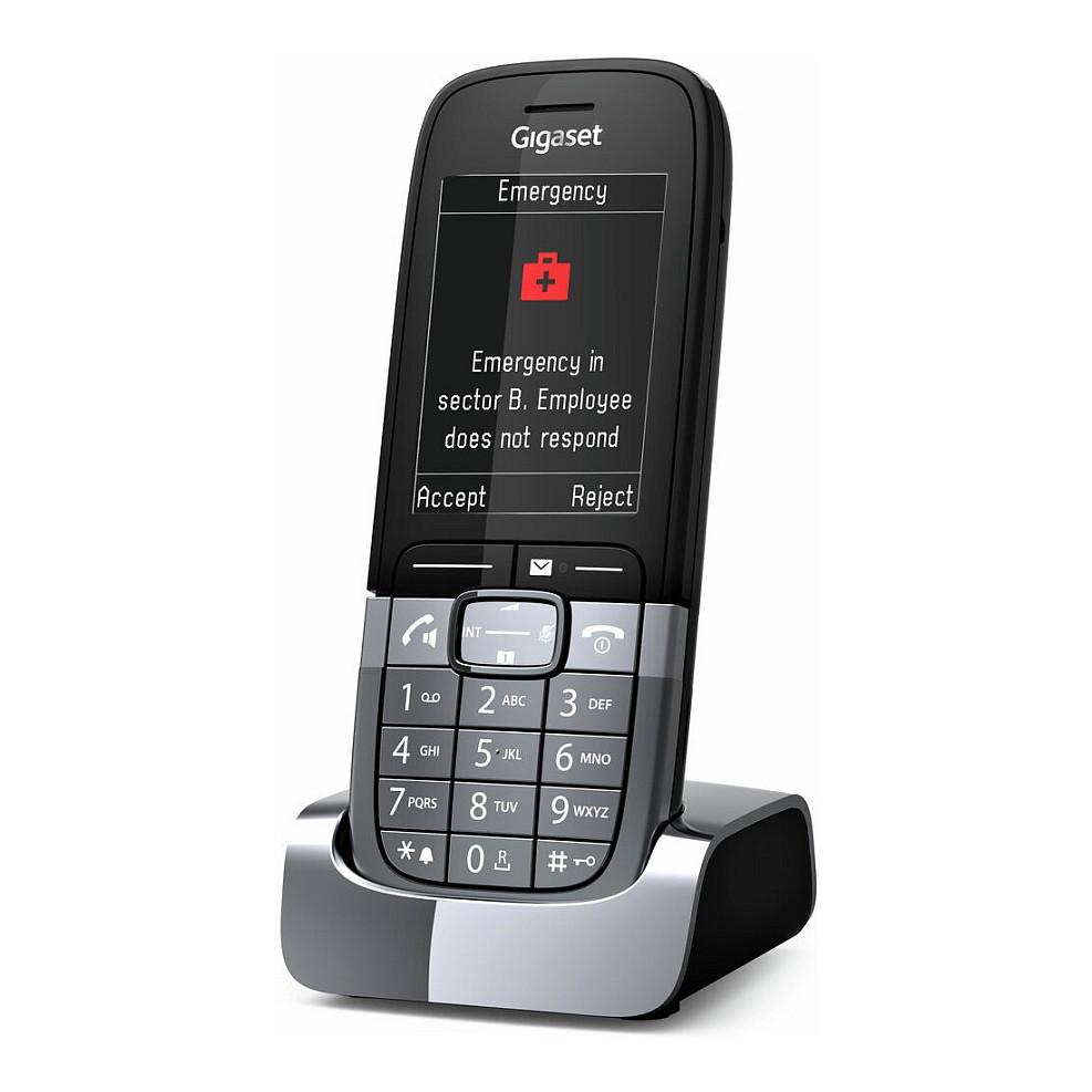 Telefon VoIP Gigaset SL850H PRO / S30852-H3175-R102 / DECT / Ekran TFT 2.4" / Bluetooth 5.1 / USB-C / 500 Kontakte / Hands-Free / Deri 12 orë Bisedë – Gri e errët - 3