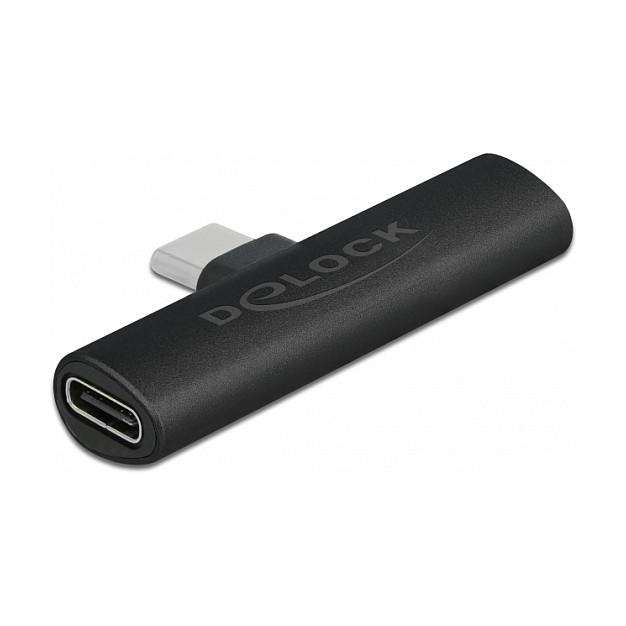 Adapter USB DeLOCK 64114, USB-C Mashkull në 2x USB-C Femër, USB 2.0, 480Mbps, PD 3.0, 60W - Zezë