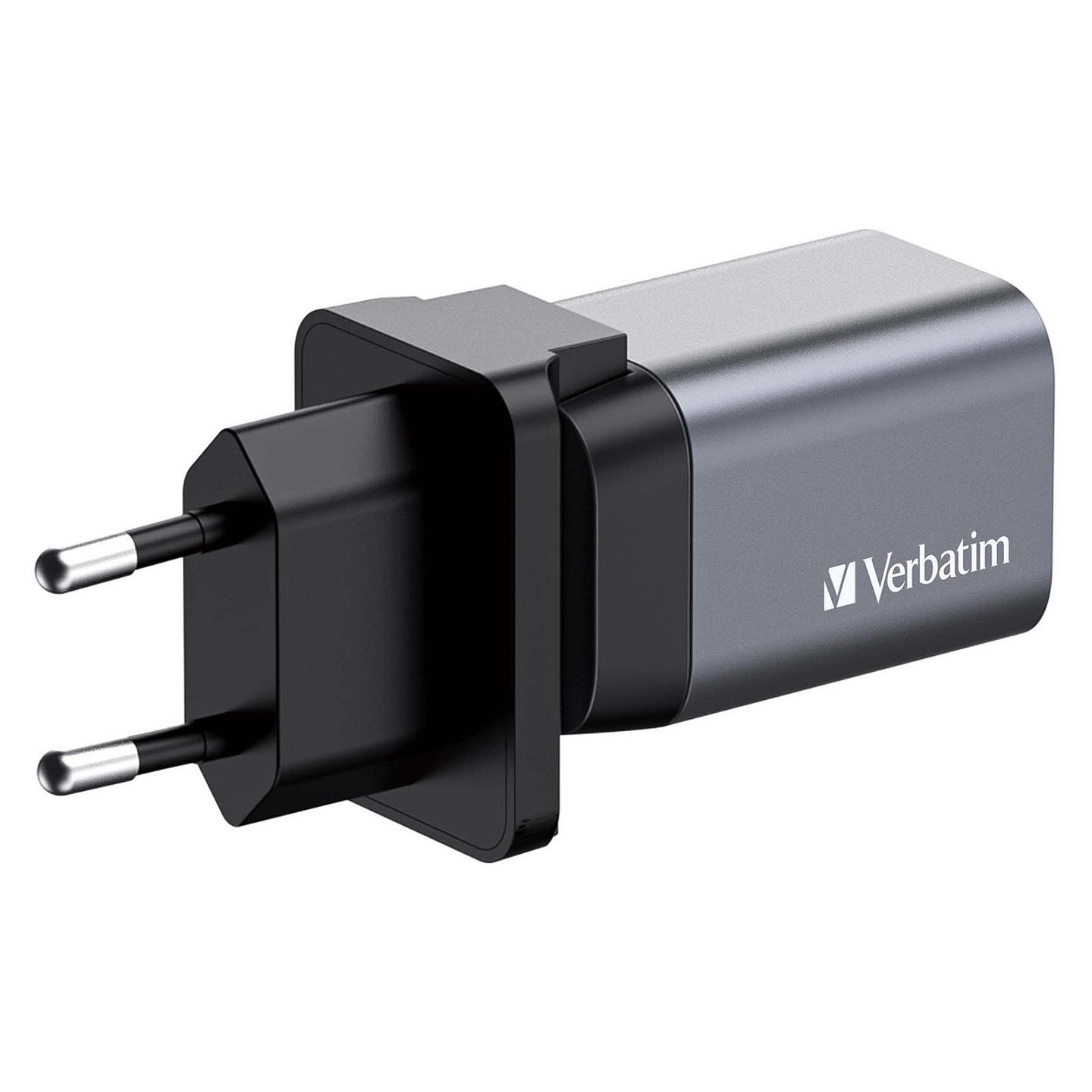 Karikues Verbatim GNC-35, GaN, 35W, USB-C PD 3.0, USB-A QC 3.0, Adapterë EU/UK/US – Gri - 5