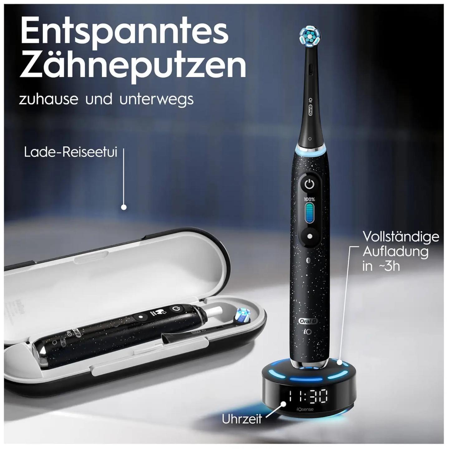 Furçë dhëmbësh elektrike Oral-B iO Series 10 / 7 Modalitete / iO Sense / Smart Pressure Sensor / OLED Display / Bluetooth – Zezë - 11