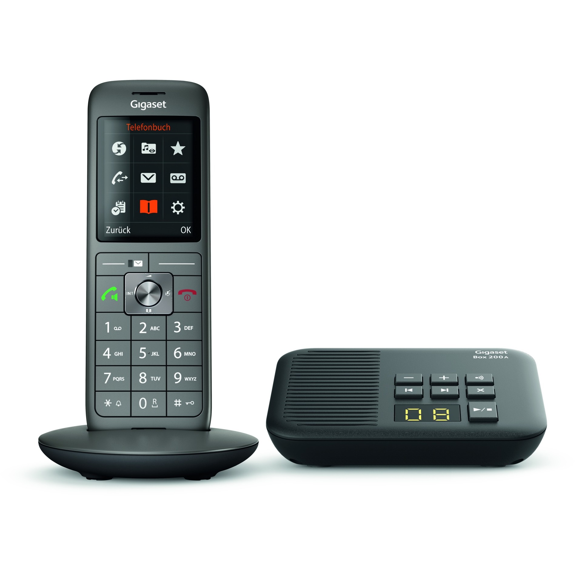 Telefon i thjeshtë Gigaset CL660A / 2.4" / DECT & Hands-Free / Sekretar telefonik - Zezë - 2