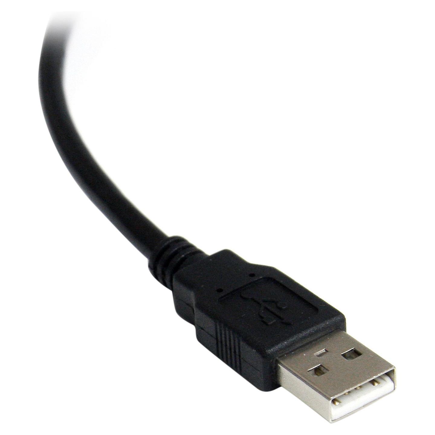 Kabllo USB StarTech.com ICUSB2321FIS / USB 2.0 në RS-232 / DB-9 / FTDI / Izolim Optik / 921.6 Kbps / 2.5 m - Zezë - 3