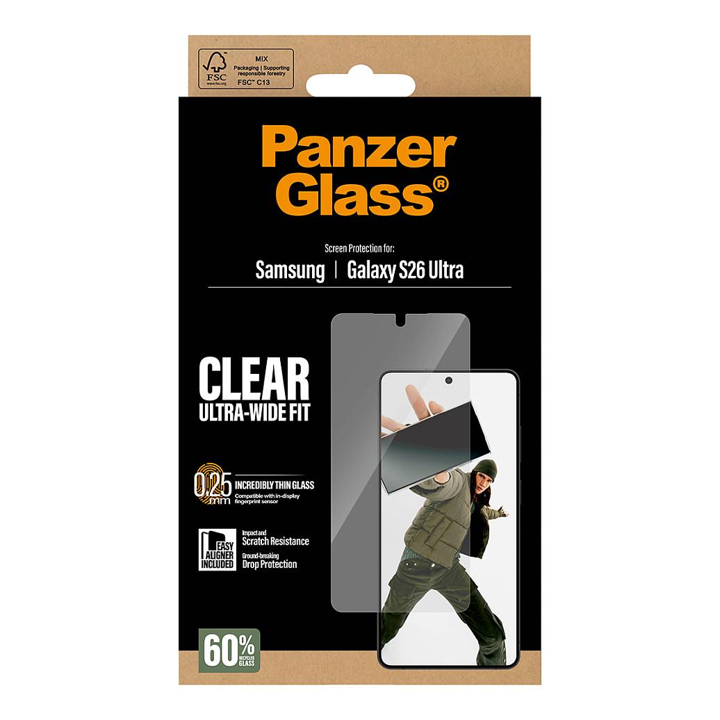 Mbrojtëse për Ekran PanzerGlass për Samsung Galaxy S26 Ultra, Ultra-Wide Fit, EasyAligner - Transparente - 3