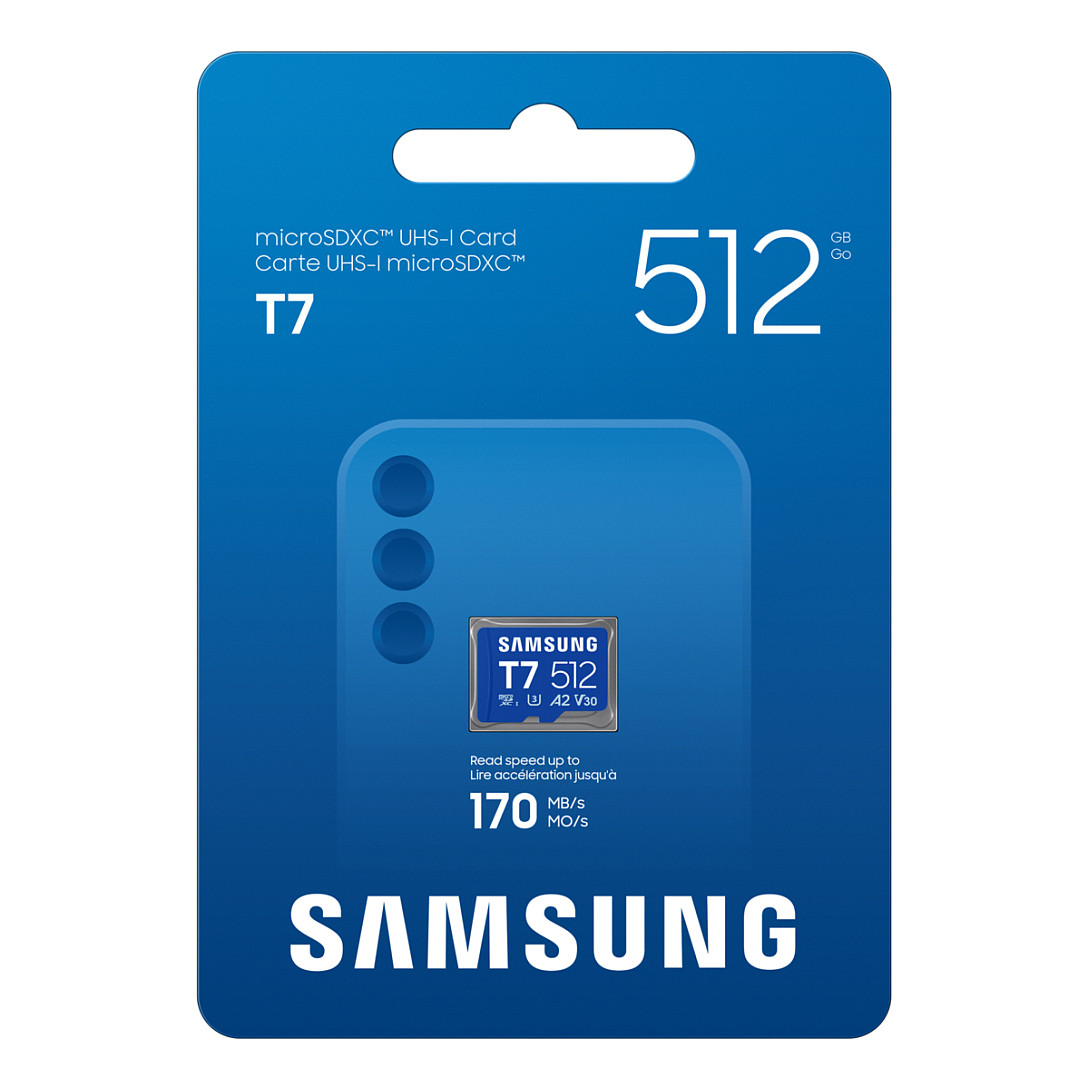 Kartë Memorie Samsung T7 / 512GB / MicroSDHC / UHS-I / Class 10 / U3 / V30 / 170MB/s - 4