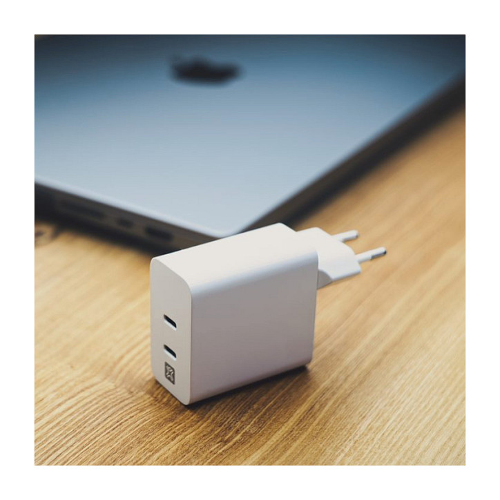 Karikues XtremeMac XWH-SPC60-03 / 65W / 2x USB-C / PD / QC - Bardhë - 3