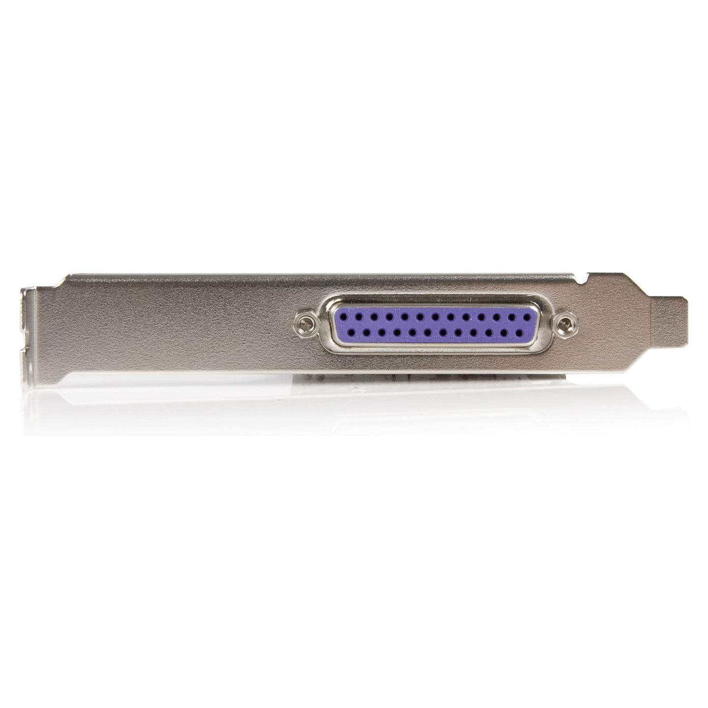 Kartë Zgjerimi StarTech.com PEX1P2, PCI Express 2.0 x1, 1x Paralel DB25, deri në 2.5Mbps, ASIX AX99100A, IEEE 1284, Low Profile + Full Height - 3