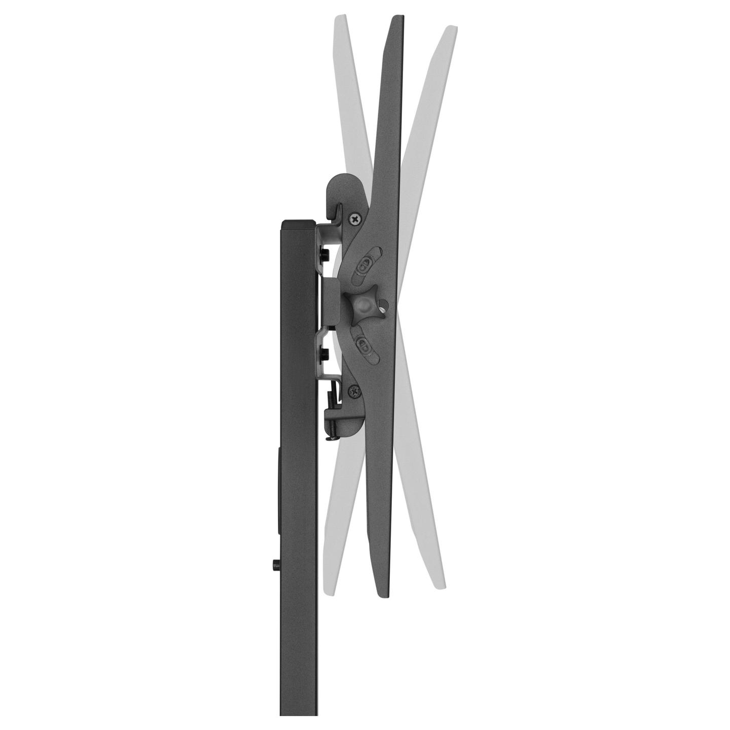 Mbajtëse për TV Equip 650607 , 32–55" , deri 35kg , me rrota , lartësi e rregullueshme , e pjerrët ±10° , VESA 100x100–400x400 - Zezë - 5