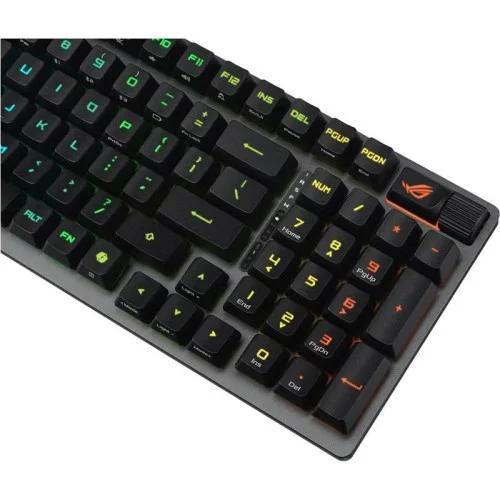 Tastierë Gaming ASUS ROG Strix Scope II 96 RX / Mekanike / Optical Switch (ROG RX Red) / Wired&Wireless / USB-C + Bluetooth+ RF 2.4GHz / Francez – Zezë - 3