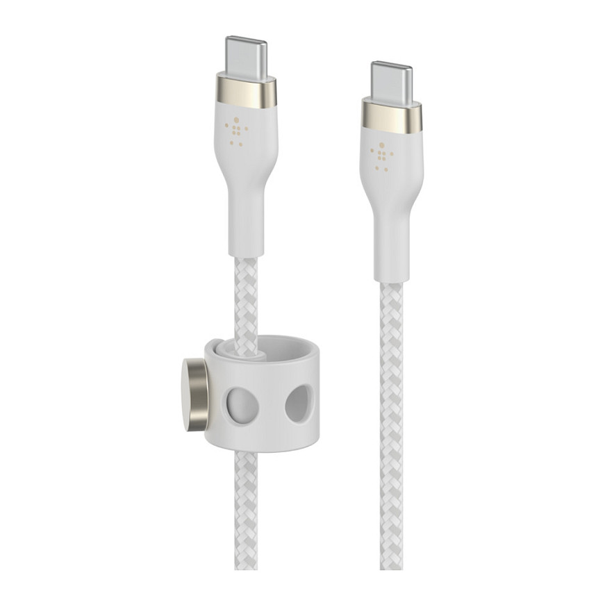 Kabllo Belkin BOOST↑CHARGE PRO Flex / USB-C → USB-C / USB 2.0 / 1m – Bardhë - 2