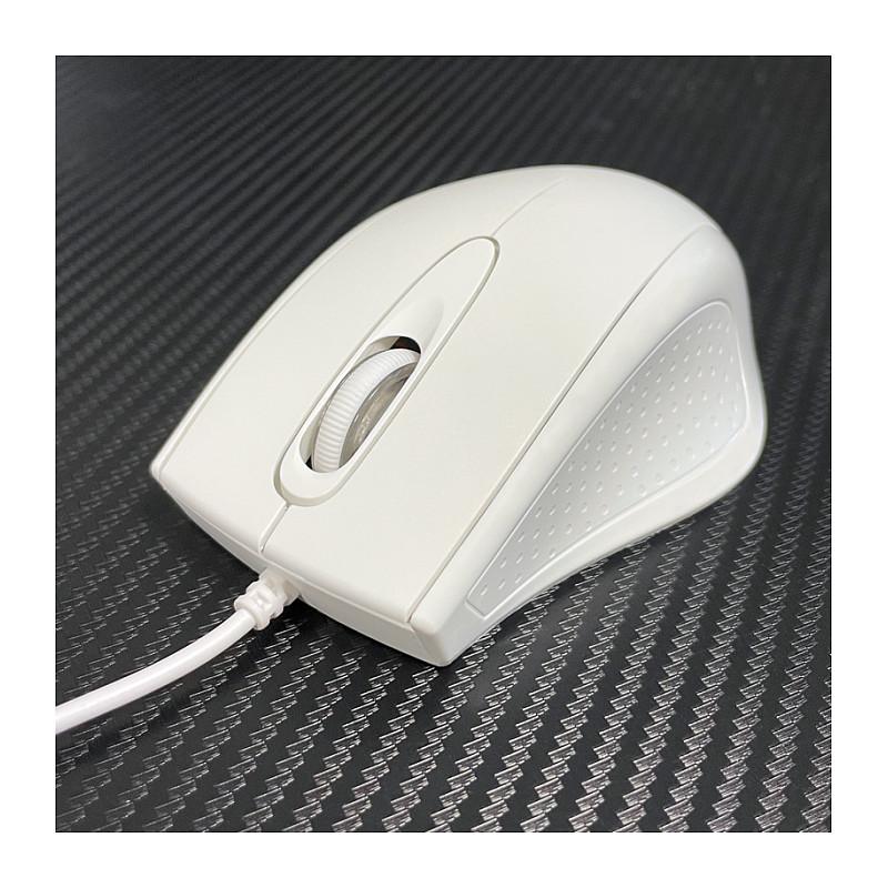 Maus me kabllo LC-Power, USB, 800 DPI, 3 Butona – Bardhë - 10