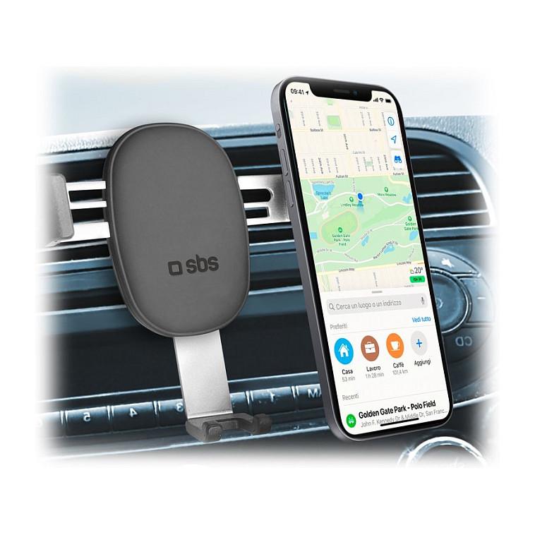Mbajtëse për Telefon SBS Gravity, Grilë Ventilimi, Mbyllje Automatike - Zezë - 2