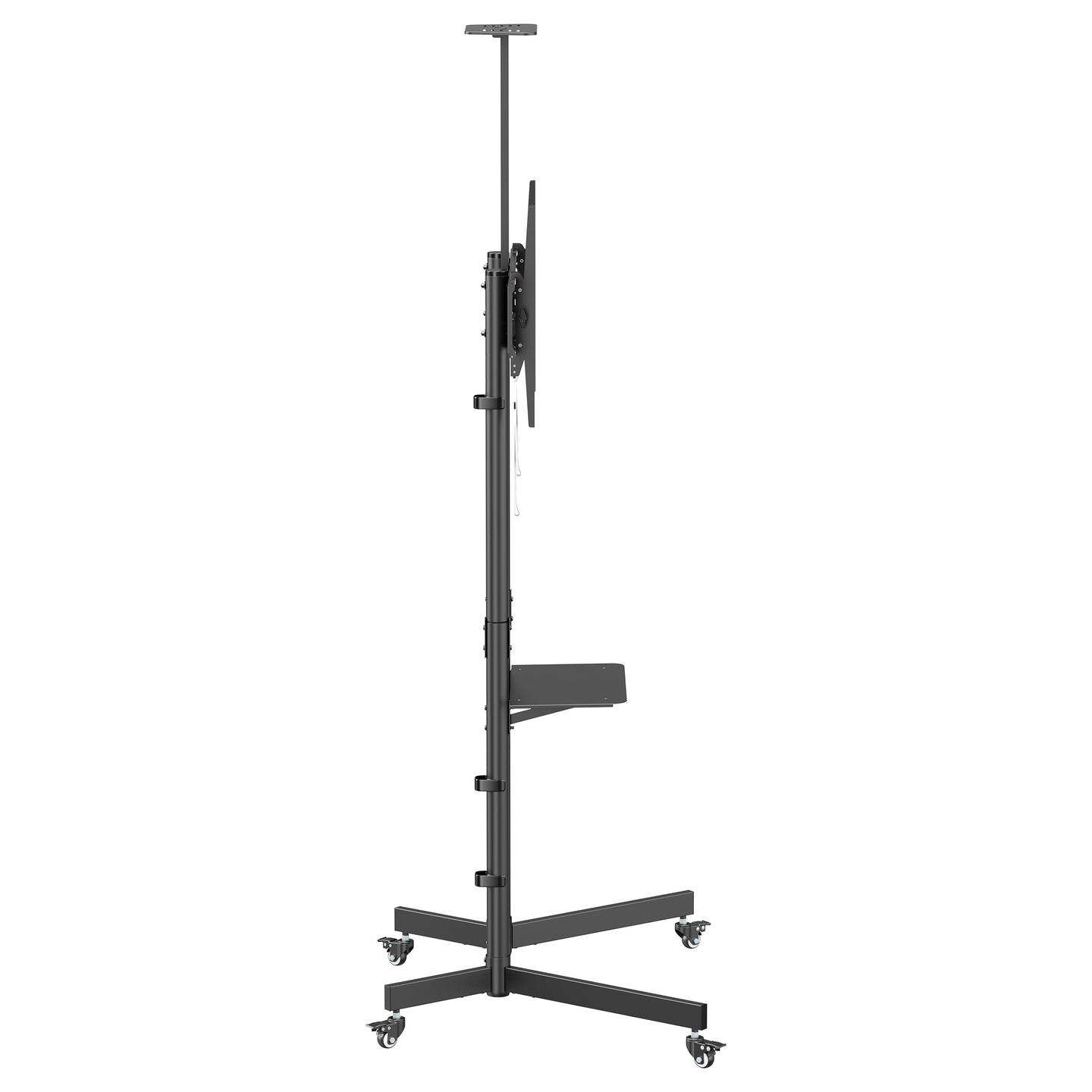 Mbajtëse për TV Equip 650636 , 37–70" , deri 70kg , me rrota , lartësi e rregullueshme , e pjerrët , VESA 100x100–600x400 - Zezë - 2