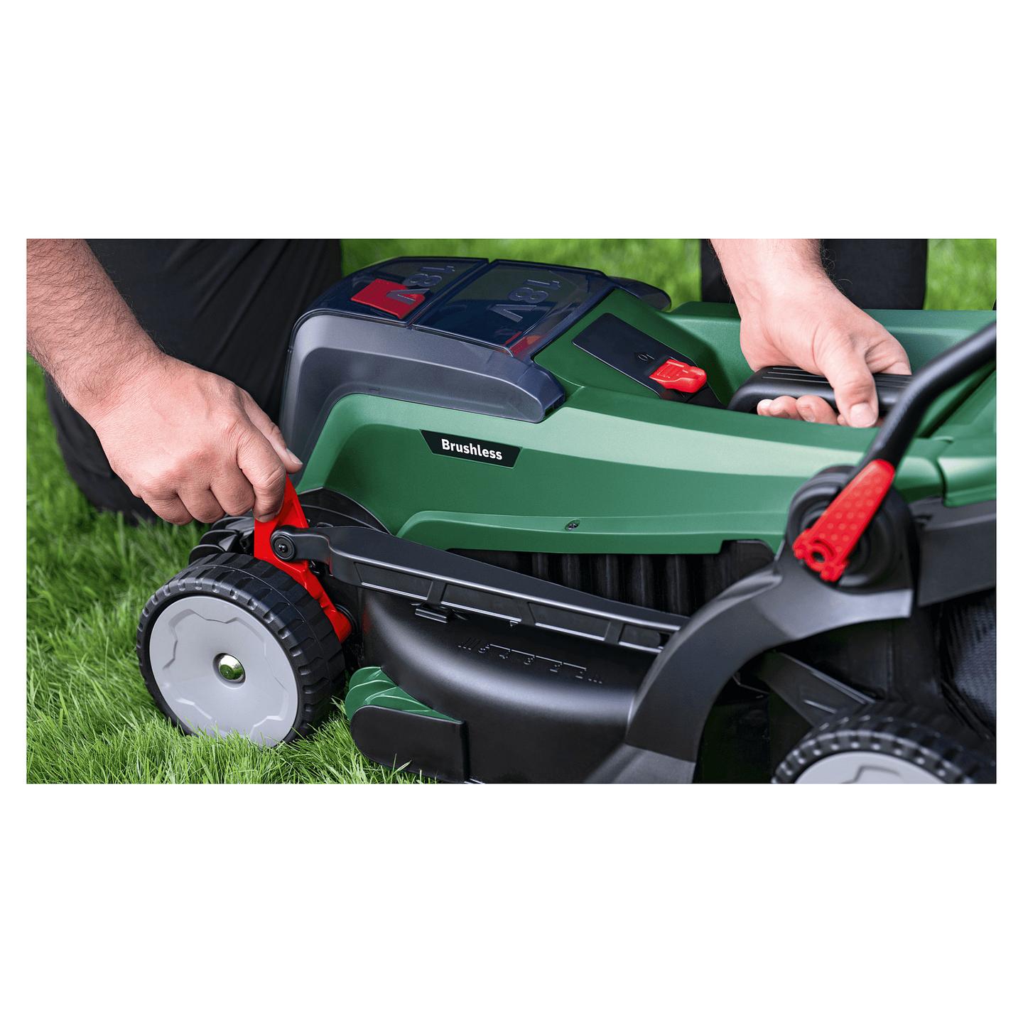 Kositëse Bari me Bateri Bosch UniversalRotak 2x18V-37-550, 2x18V, 37cm, 25–70mm, 40L, Solo - Gjelbër/Zezë - 8