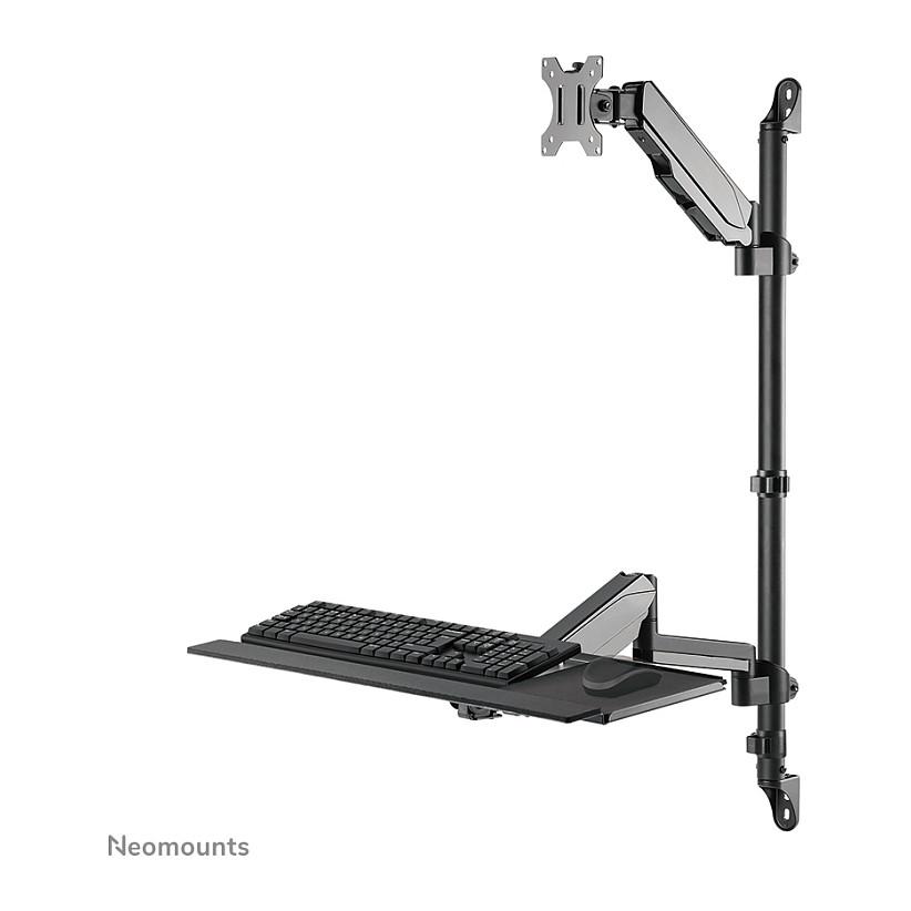 Workstation Muri për Monitor Neomounts WL90-325BL1 / 1 Monitor / 17"-32" / 9kg / Gas Spring / Rregullim Lartësie 44-95cm / Tilt ±35° / Swivel ±90° / Rotacion ±180° - Zezë - 2