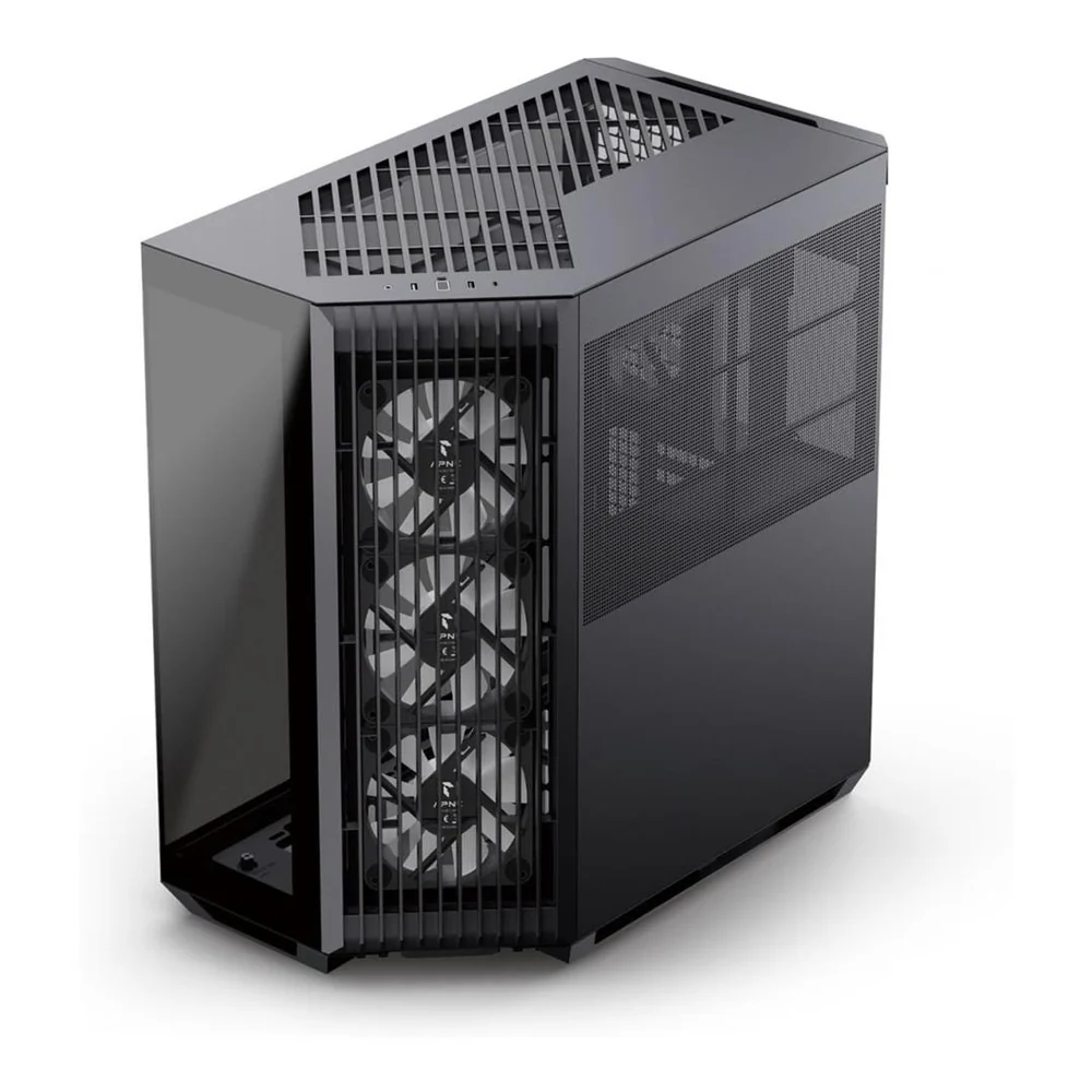 Kasë PC APNX V1 / Midi Tower / ATX / 2x 160mm + 1x 120mm Fan / Tempered Glass - Zezë - 3