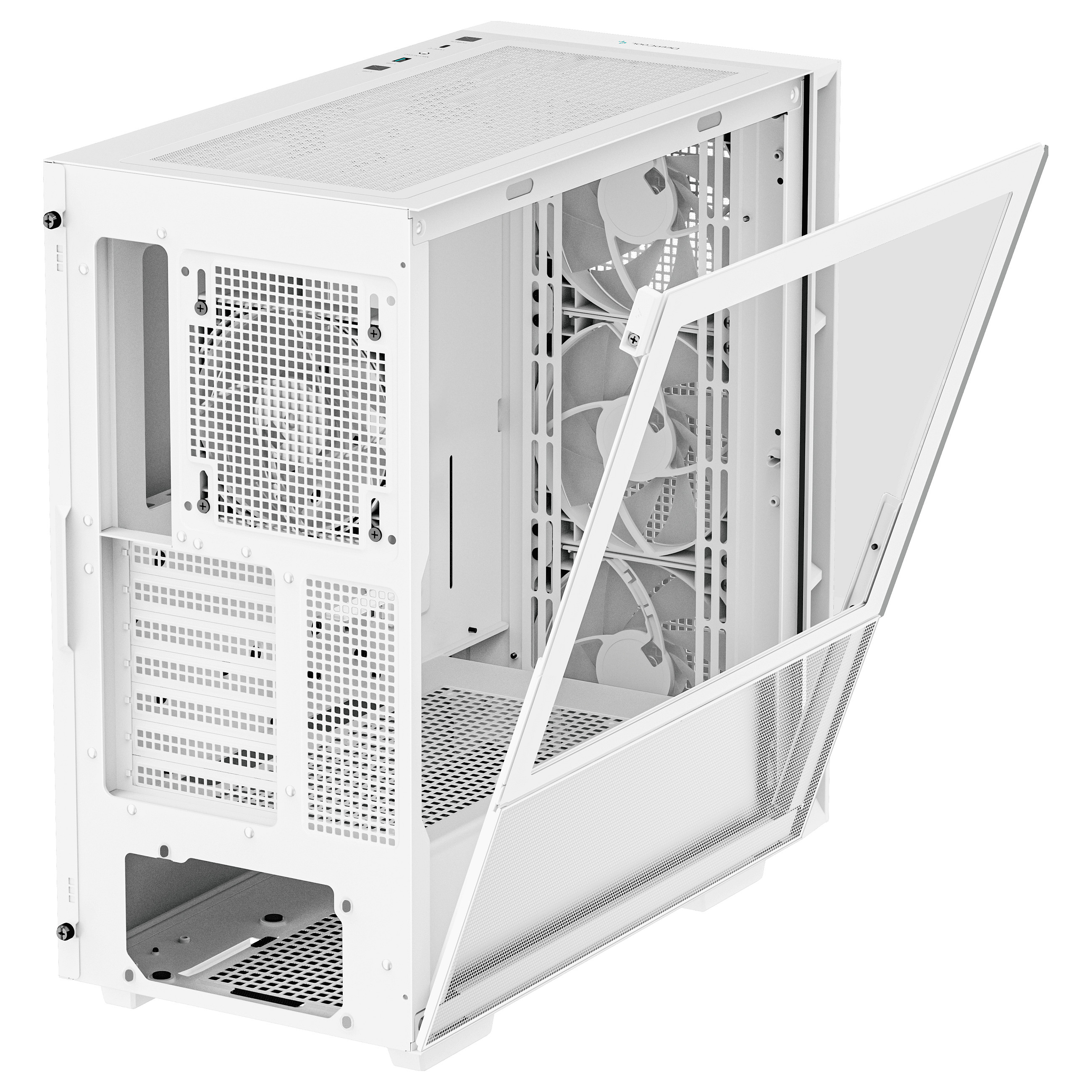 Kasë PC DeepCool CH560 WH / Mid Tower / E-ATX / 3x 140mm + 1x 120mm ARGB Fan / Tempered Glass / Mesh / 360mm Radiator - Bardhë - 8
