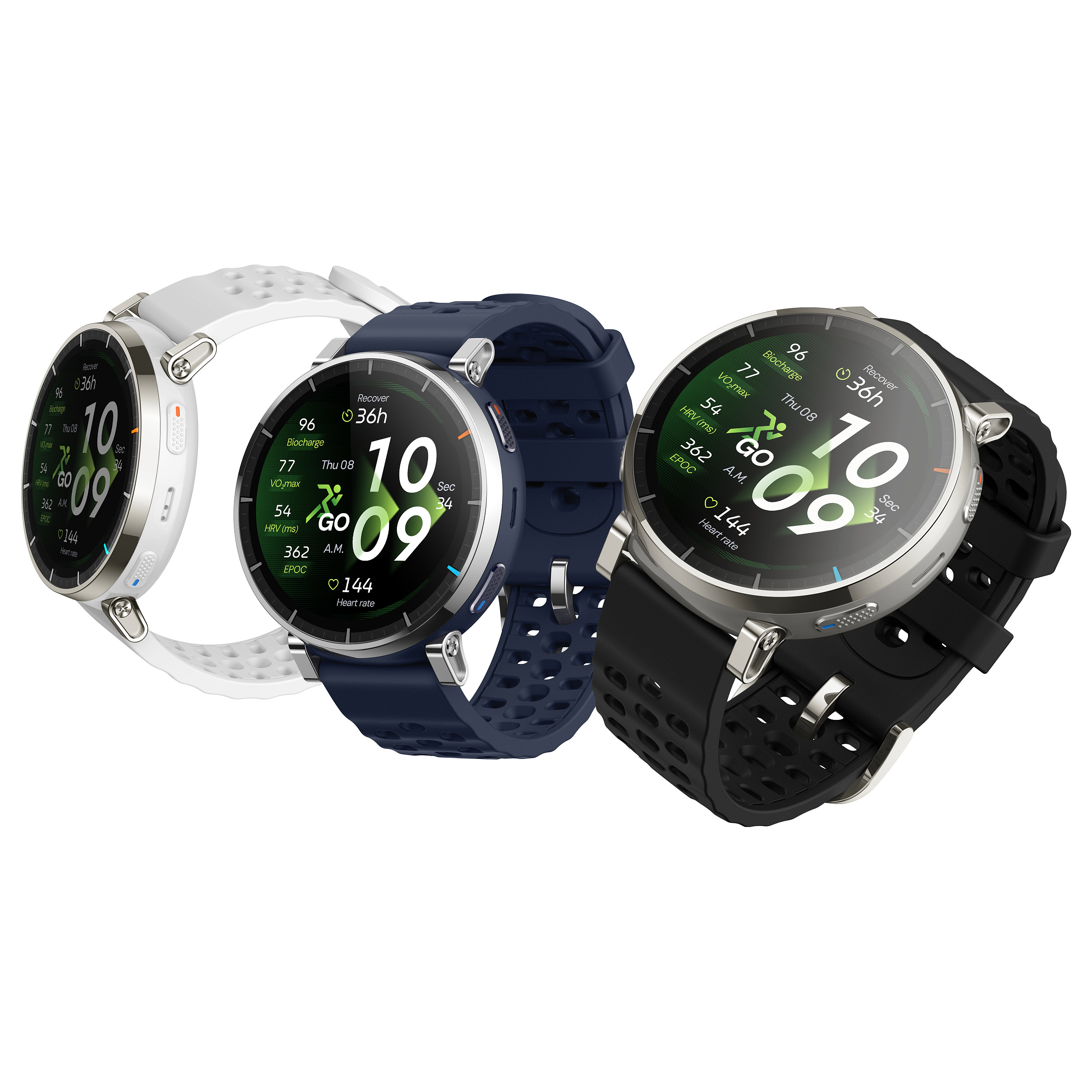 Orë e Mençur Amazfit Active 3 / AMOLED 1.32" / GPS / BioTracker / Silikon - White - 9
