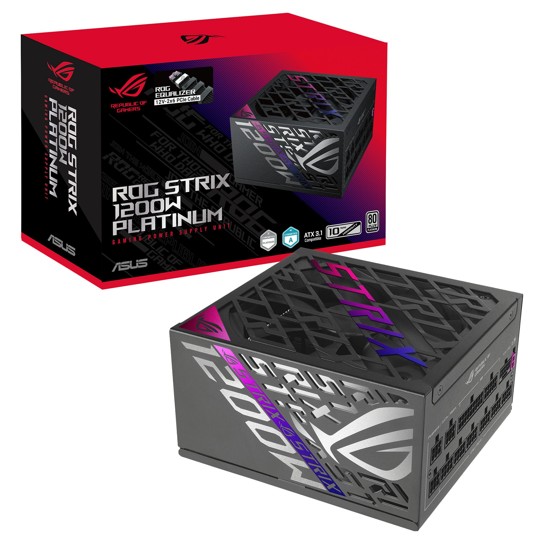 Furnizues Energjie ATX ASUS ROG Strix / 1200W / 80 PLUS Platinum / ATX 3.1 / PCIe 5.1 - Zezë - 16