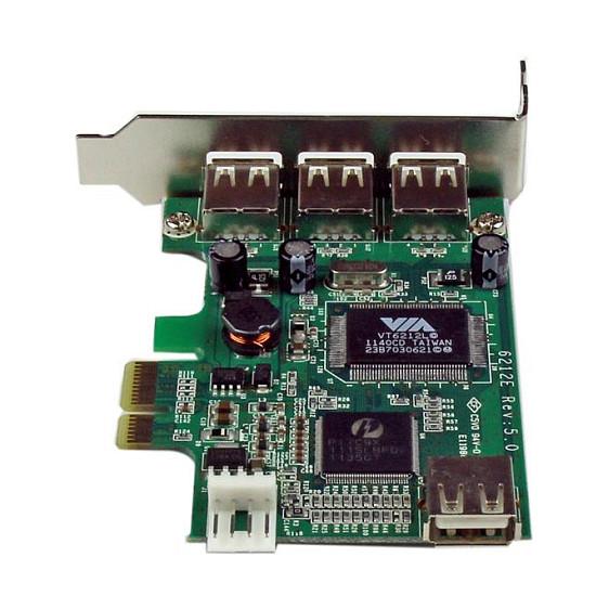Kartë Zgjerimi StarTech.com PEXUSB4DP, PCI Express x1, 4x USB-A 2.0, 480Mbps, 3x të Jashtme + 1x të Brendshme, Low Profile + Full Height - 4