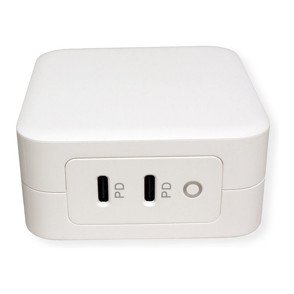 Karikues ROLINE 19.11.1053 / GaN / 100W / 2x USB-C / PD - Bardhë - 2