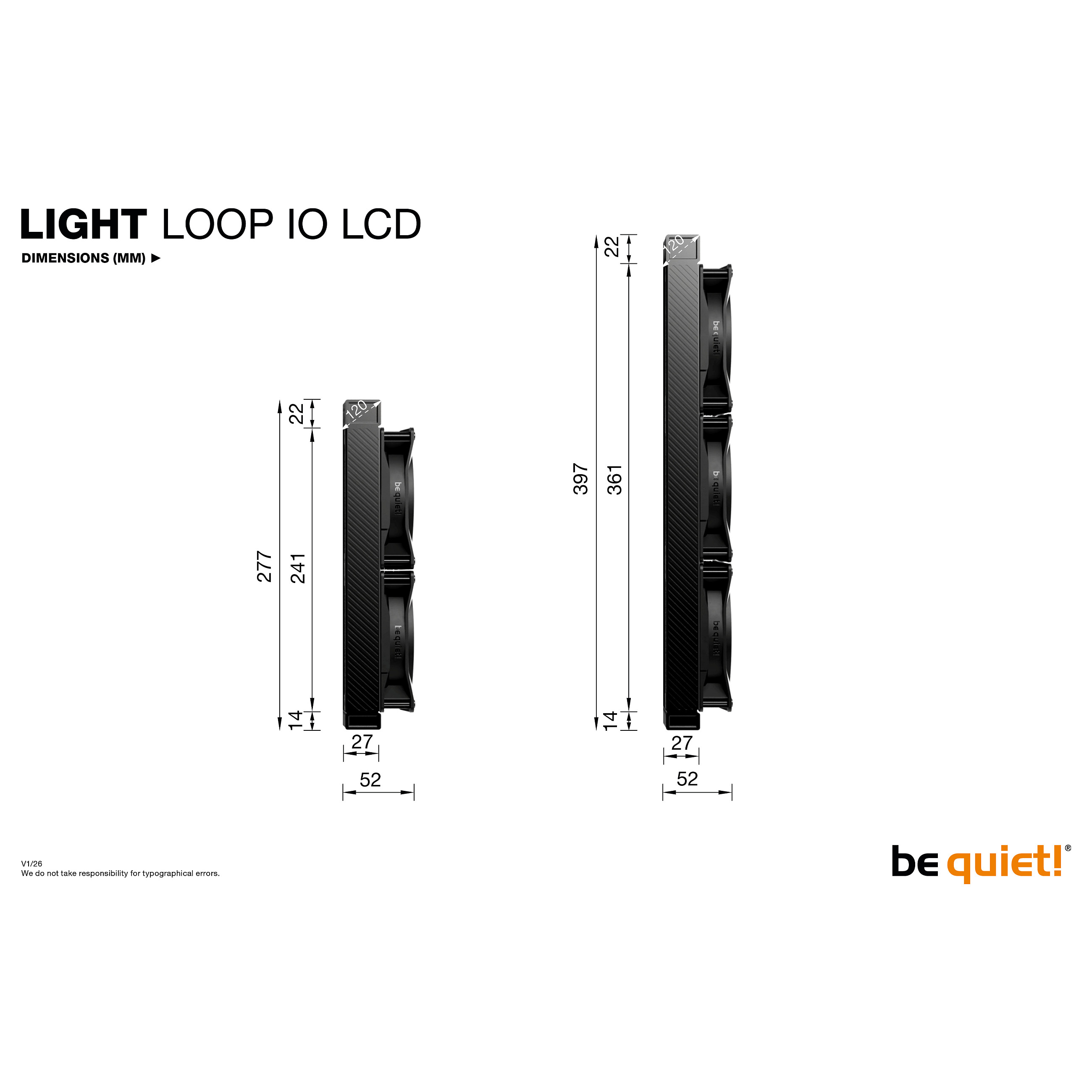 Ftohës për Procesor be quiet! LIGHT LOOP 240mm LCD / AIO / 240mm / 2x120mm / ARGB / LCD - Zezë - 8