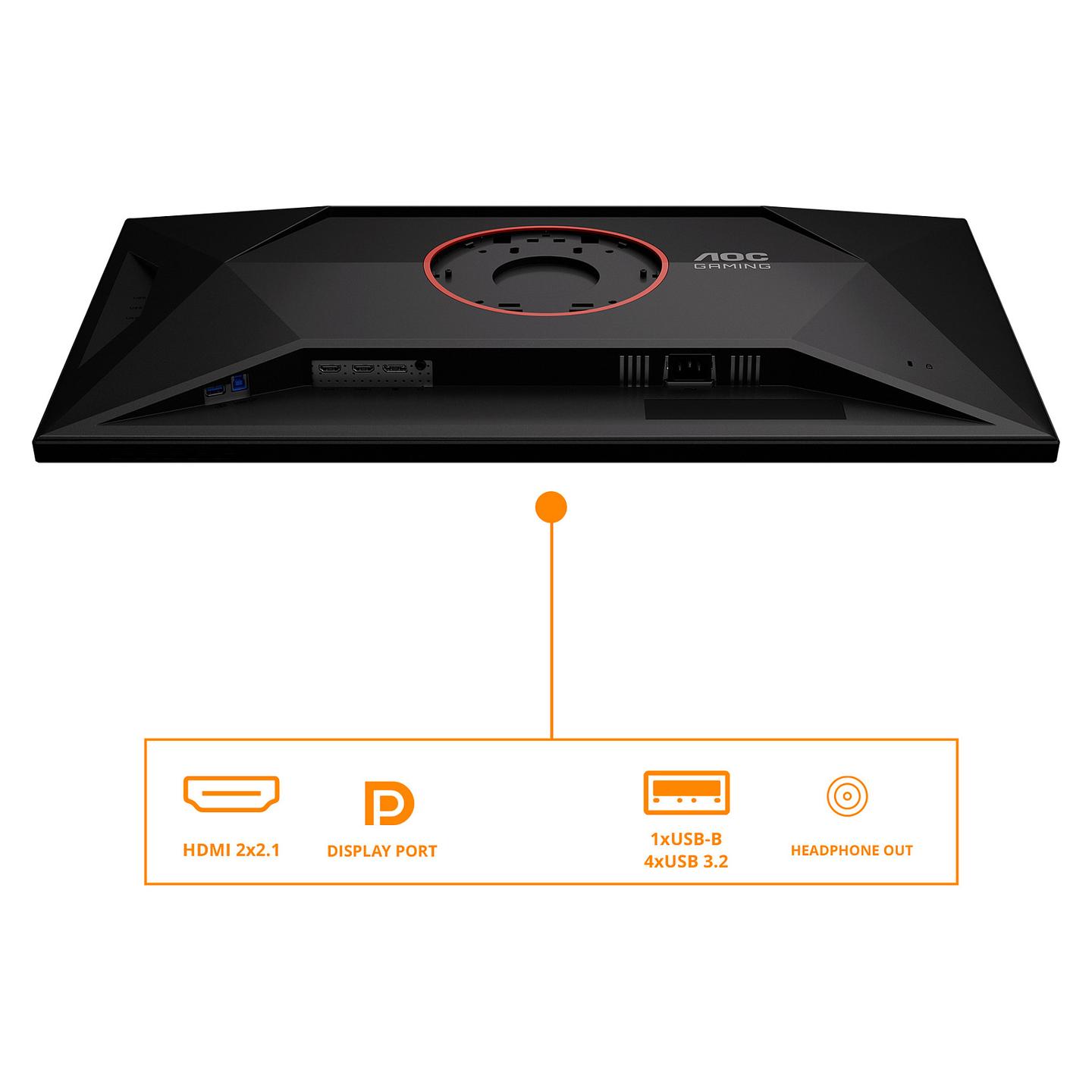 Monitor Gaming AOC G4 U32G4U, 31.5", 4K UHD Fast IPS, 160Hz, 1ms, HDR400, HDMI 2.1 + DisplayPort - Zezë/Kuqe - 13