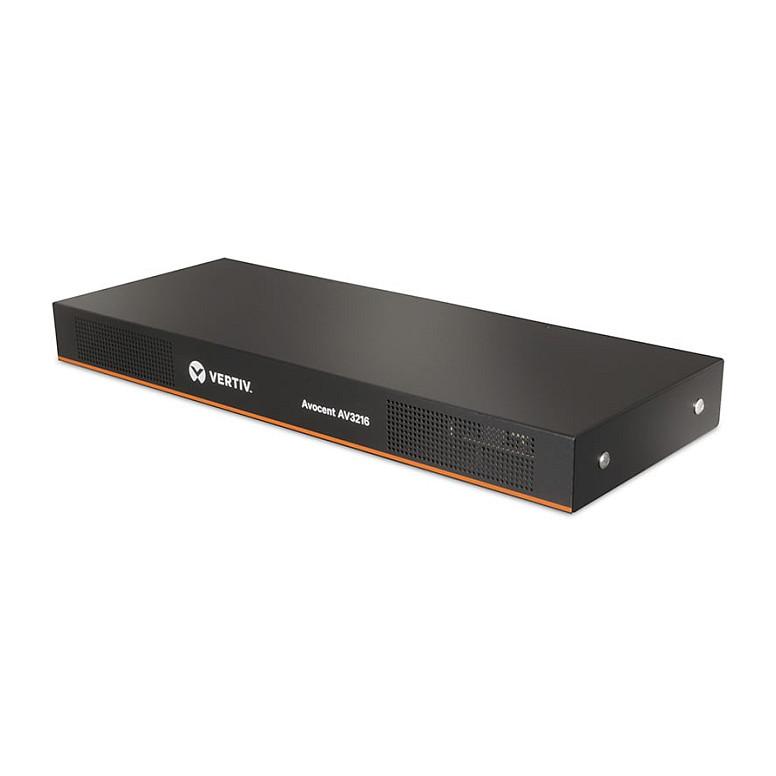 KVM Switch Vertiv Avocent AV3216-001, 16 porta, KVM over IP, 2 përdorues lokalë, 1 përdorues në distancë, Rack 1U - Zezë - 3