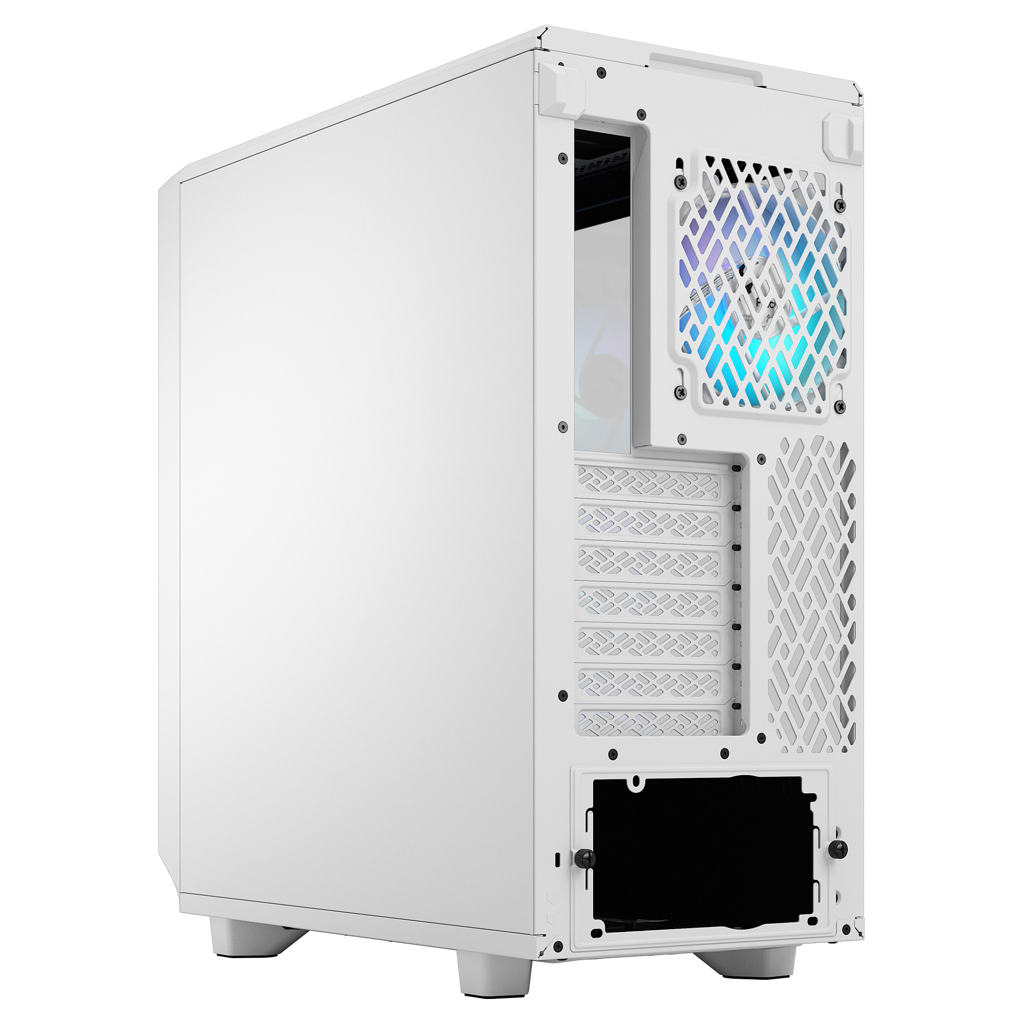 Kasë PC Fractal Design Meshify 2 Compact RGB / Mid Tower / ATX / 3x 120mm + 1x 120mm RGB Fan / Tempered Glass - Bardhë - 11