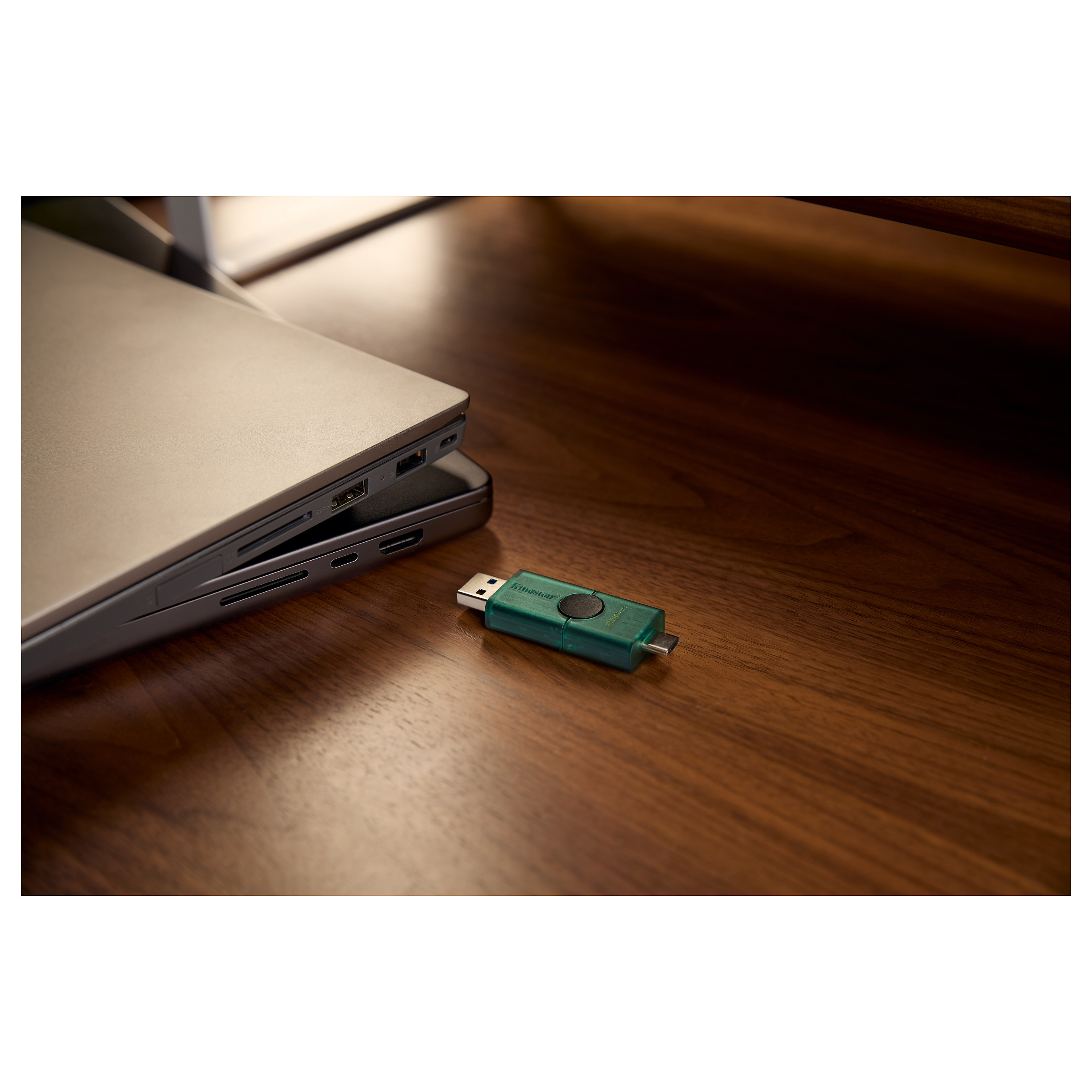 USB Flash Drive Kingston Technology DataTraveler Duo G2 / 256GB / USB Type-A + USB Type-C / USB 3.2 Gen 1 - Zezë/Gjelbër - 9
