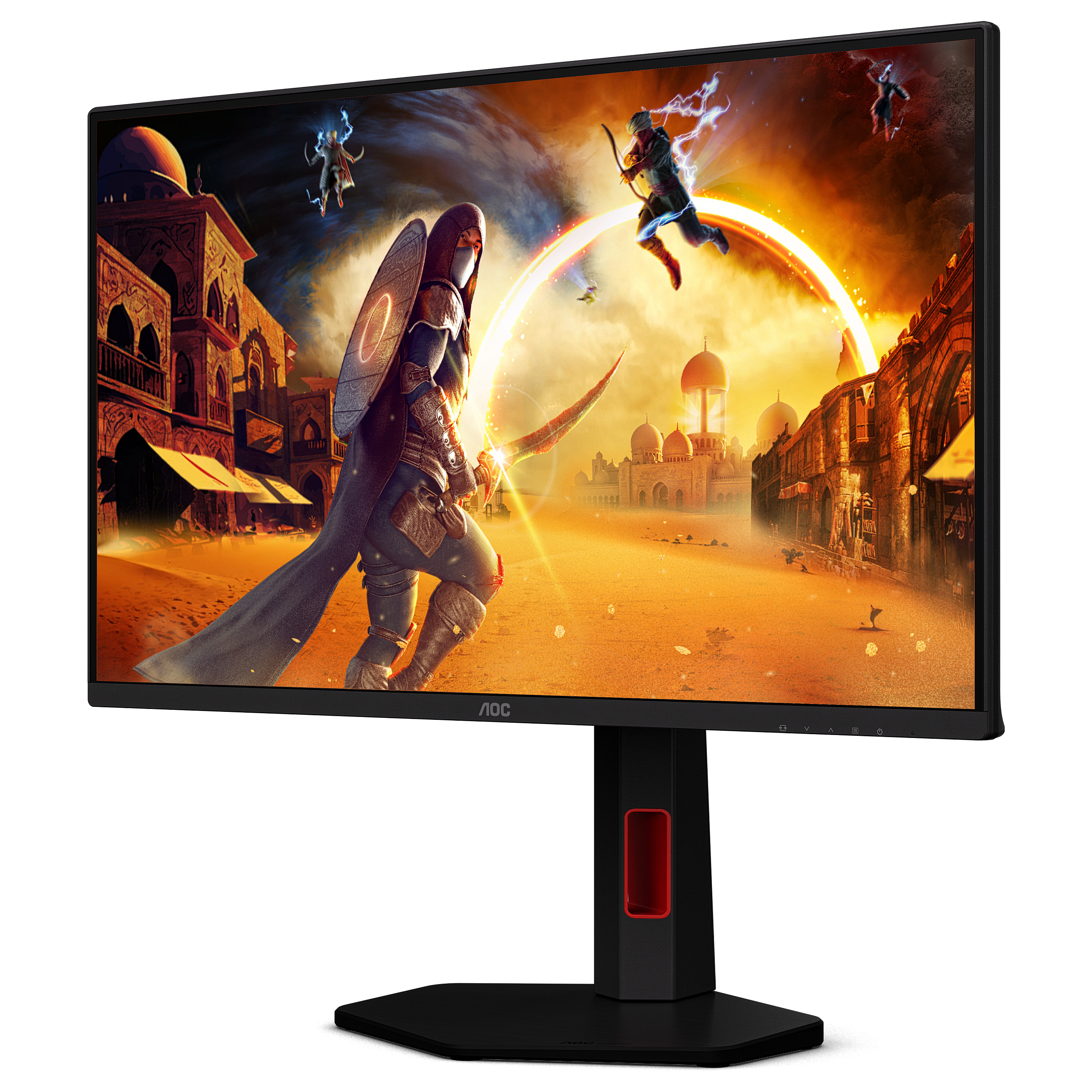 Monitor Gaming AOC G4 25G4KUR / 24.5" / Full HD LED IPS / 300Hz / 1ms / HDMI+DP+USB - Zezë/Kuqe - 9