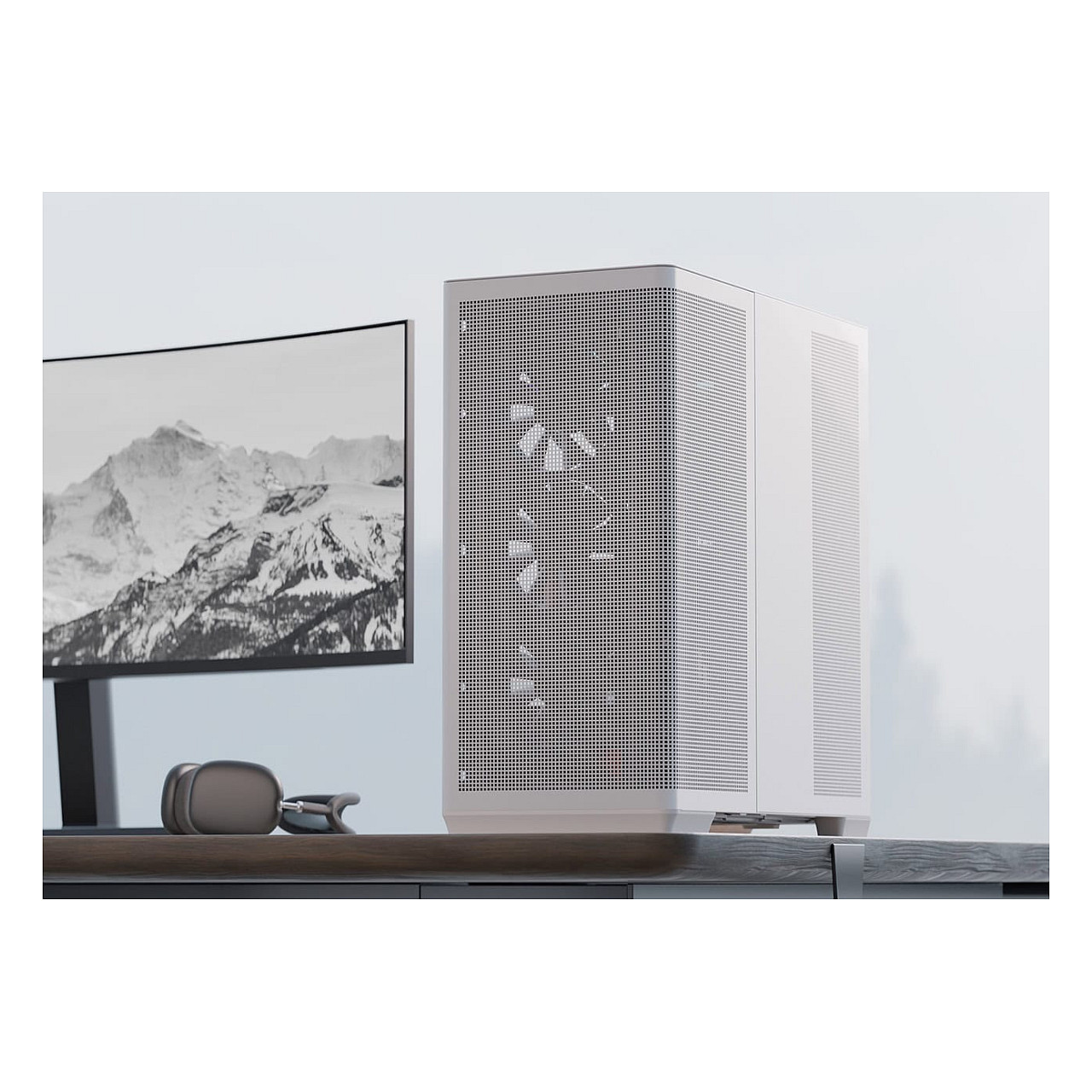 Kasë PC APNX C1-R / Midi Tower / ATX / 3x 120mm + 1x 120mm ARGB Fan / Tempered Glass - Bardhë - 5