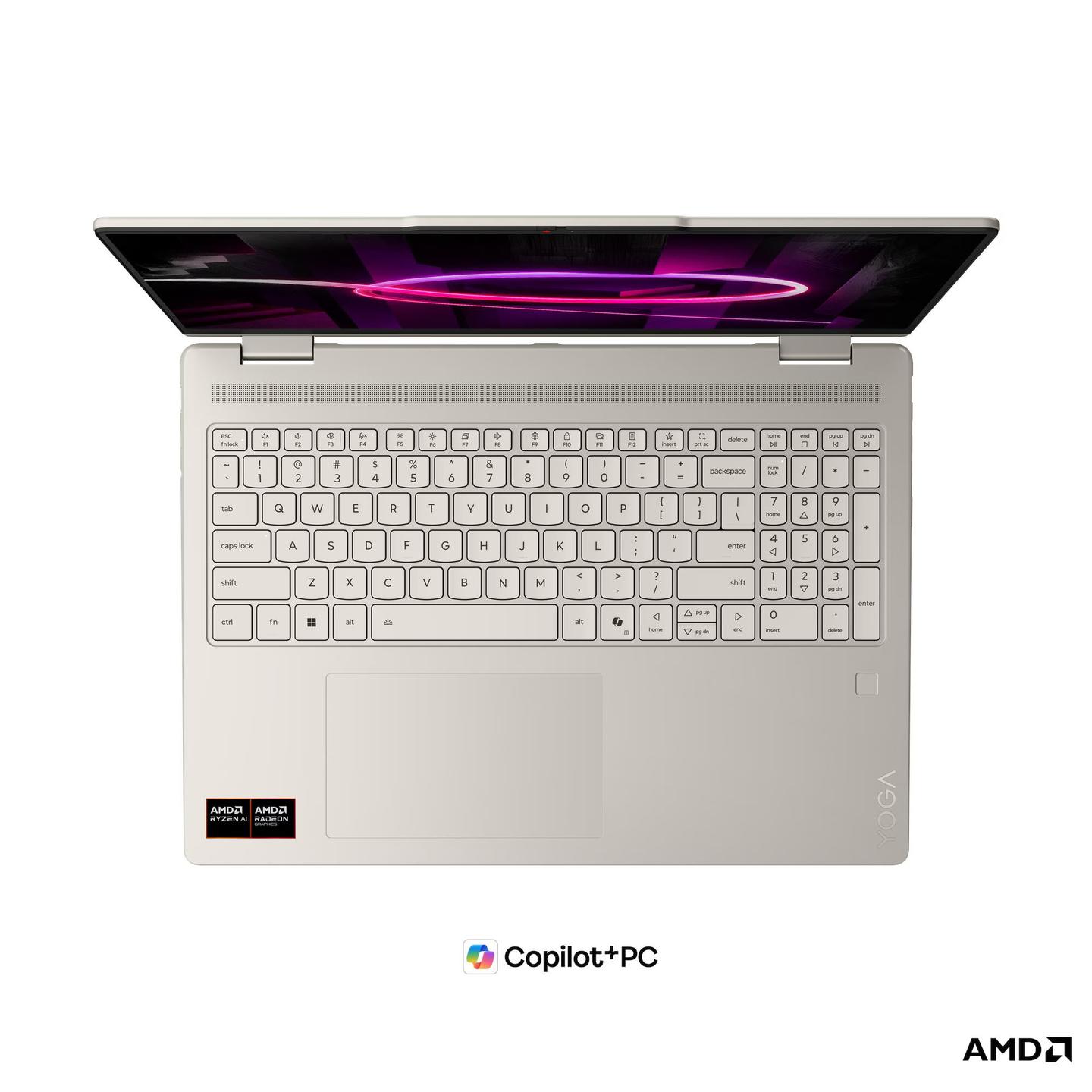 Laptop Lenovo Yoga 7 16AGP11 / 2-in-1 / Ryzen AI 9 465 / 32GB LPDDR5X / 1TB / 16" WUXGA OLED Touch 60Hz / Radeon 880M - Bardhë - 5