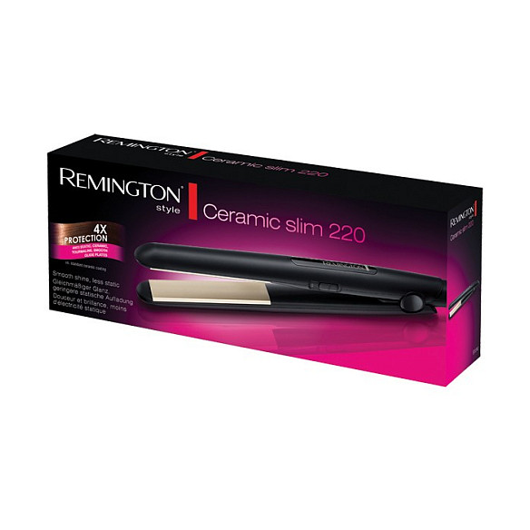 Drejtuese për flokë Remington Ceramic Slim S1510 / Ceramic / Tourmaline / Floating Plates / 180–220°C / 30s / 2 Nivele – Zezë - 2