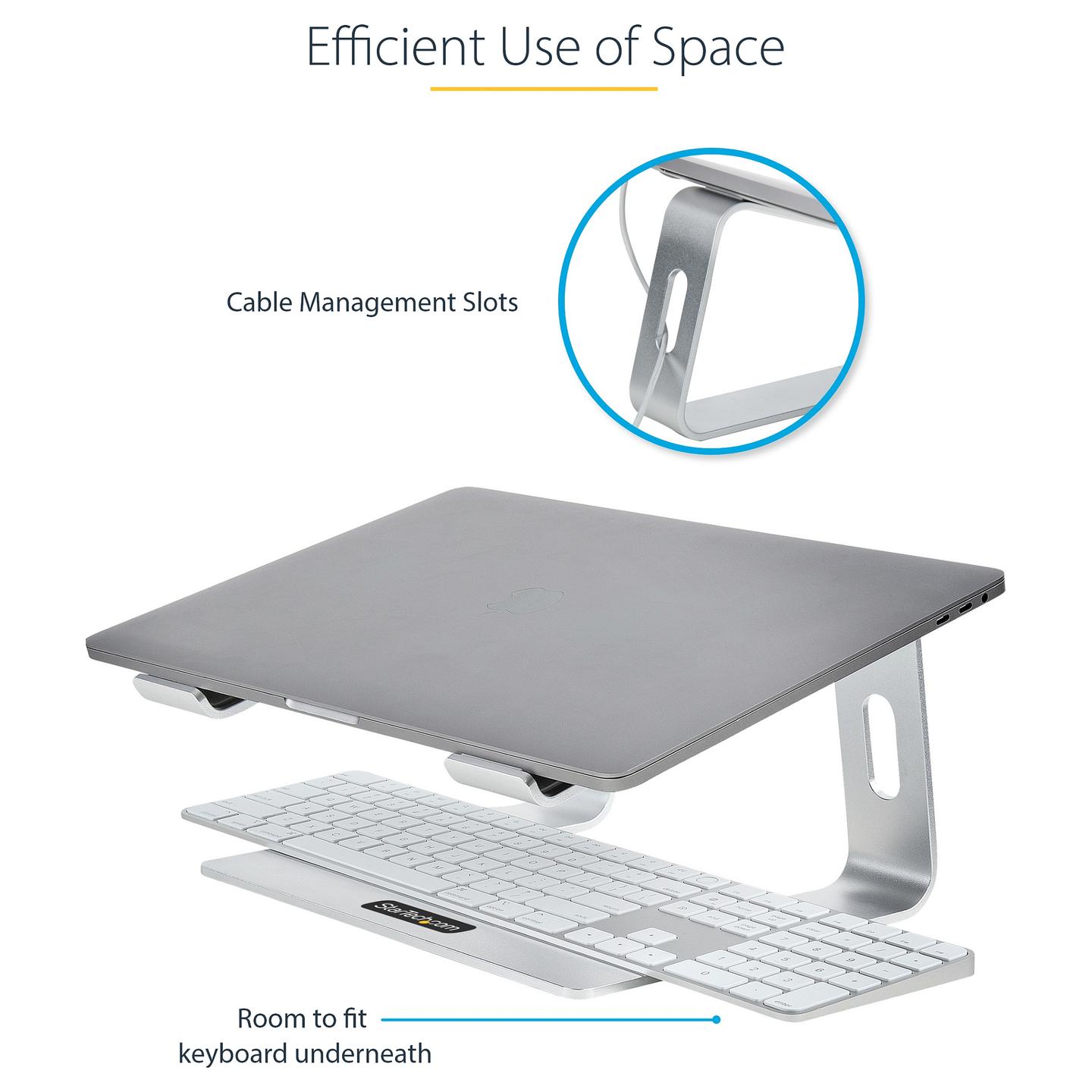 Mbajtës për Laptop StarTech.com LAPTOP-STAND-SILVER, 13–17", 5kg, Alumini, 16° - Argjend - 13