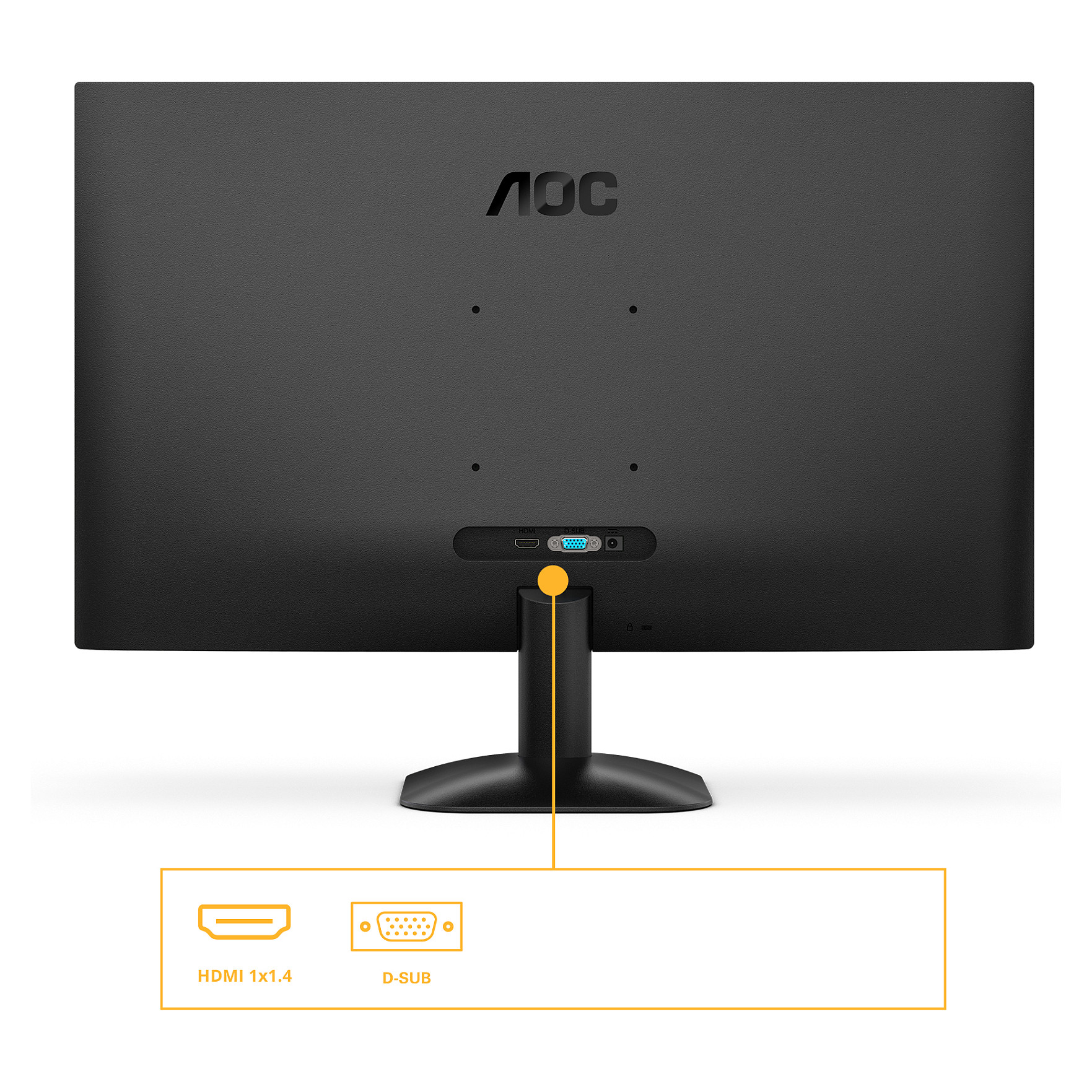 Monitor AOC B3 24B35HM2 / 23.8" / Full HD LED / 100Hz / 4ms / HDMI+DP - Zezë - 3