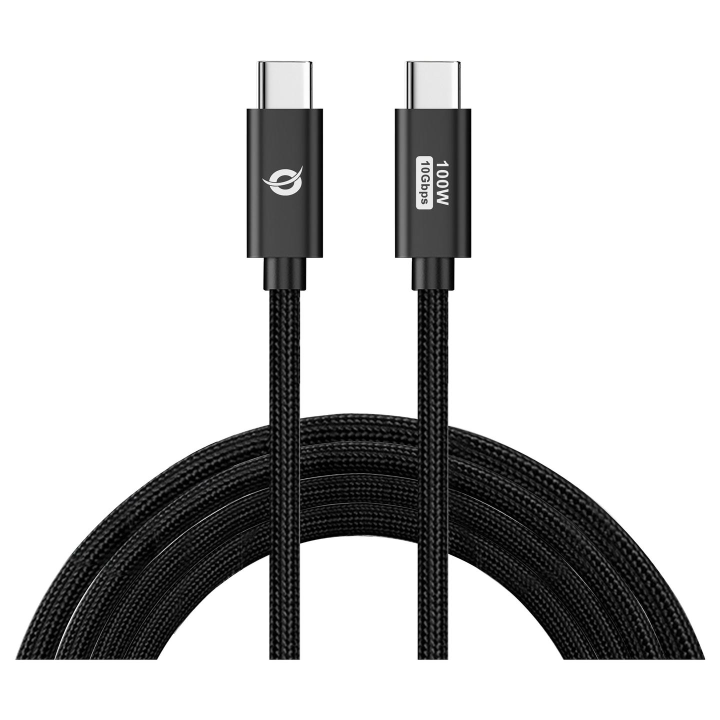 Kabllo USB Conceptronic ETTA02B12 / USB-C në USB-C / USB 3.2 Gen 2 / 20 Gbit/s / PD 3.0 100W / E-Mark / 1.2m - Zezë - 2