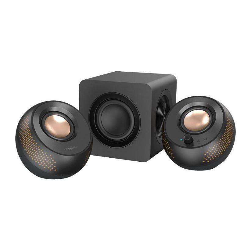 Altoparlantë Creative Pebble X Plus, 2.1, 30W RMS, Bluetooth 5.3, USB-C, RGB - Zezë - 3