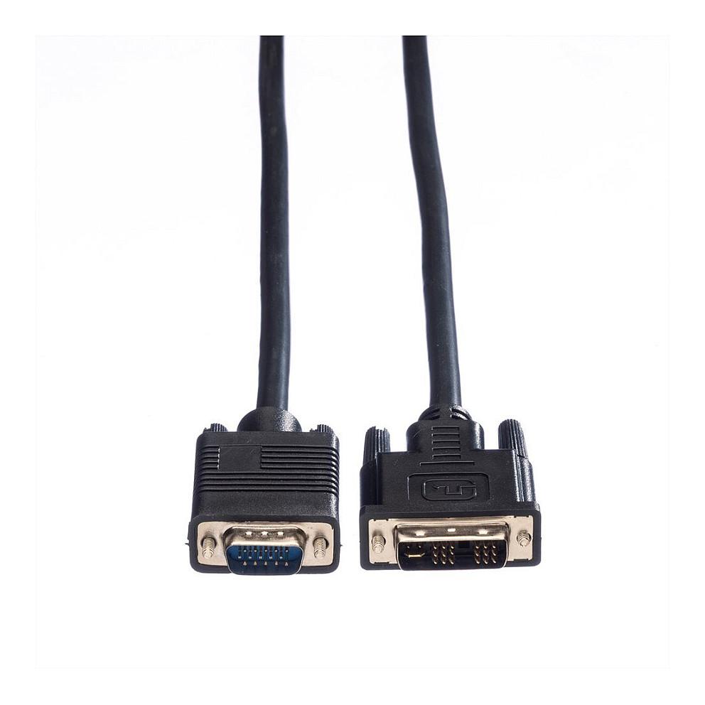 Kabllo DVI VALUE 11.99.5420 / DVI-A 12+5 në VGA (D-Sub) / 2m - Zezë - 2