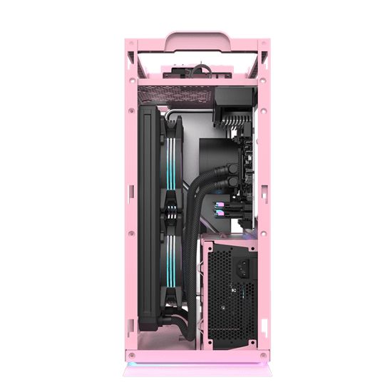 Kasë DarkFlash DLH21 / Mini-ITX / SFX / Light Strip ARGB / Mesh - Rozë - 3