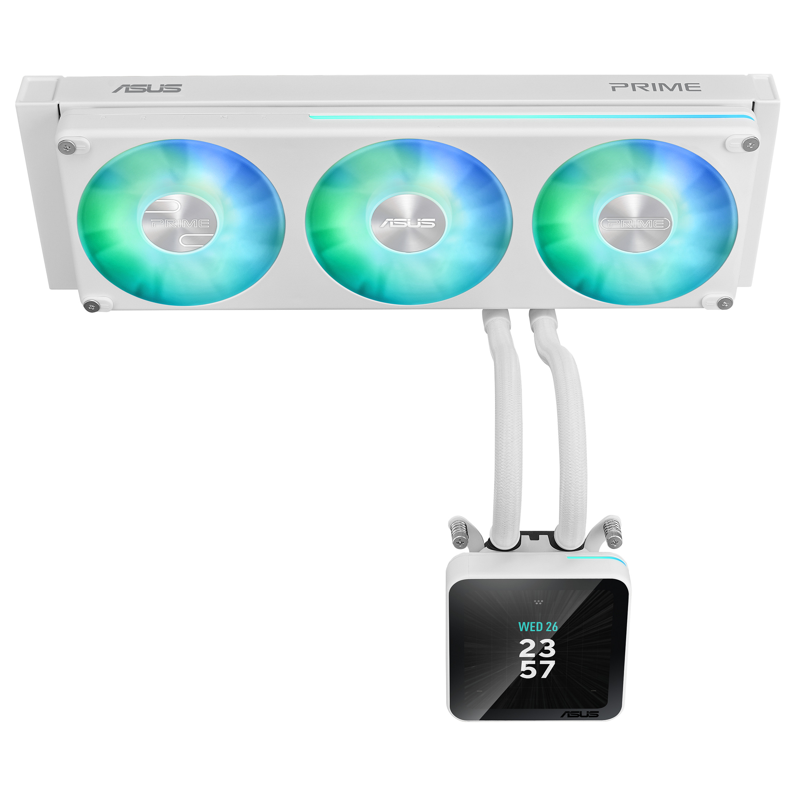 Ftohës për Procesor ASUS Prime SLC II 360 ARGB LCD / AIO / 360mm / 3×120mm PWM Fan / ARGB / 3.95" IPS LCD / AM4/AM5 / LGA1700/1851 – Bardhë - 10